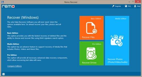 Windows 8 File Recovery - Main Screen