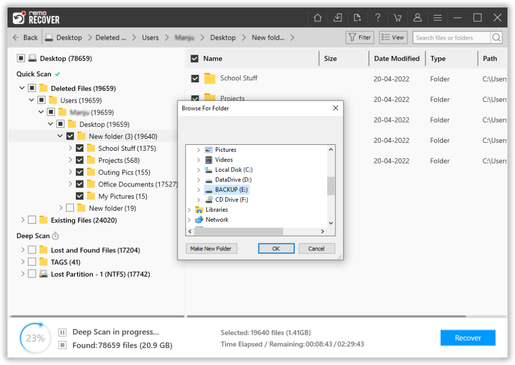 Windows File Recovery - Save Recovered Files